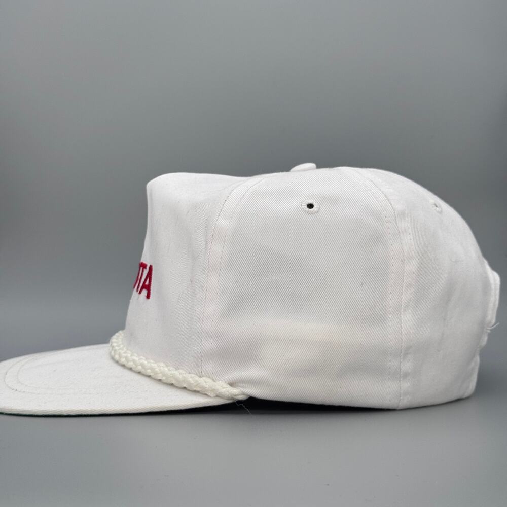 Vintage '80s Toyota Logo Spellout Strapback Rope Hat - Picture 2 of 5